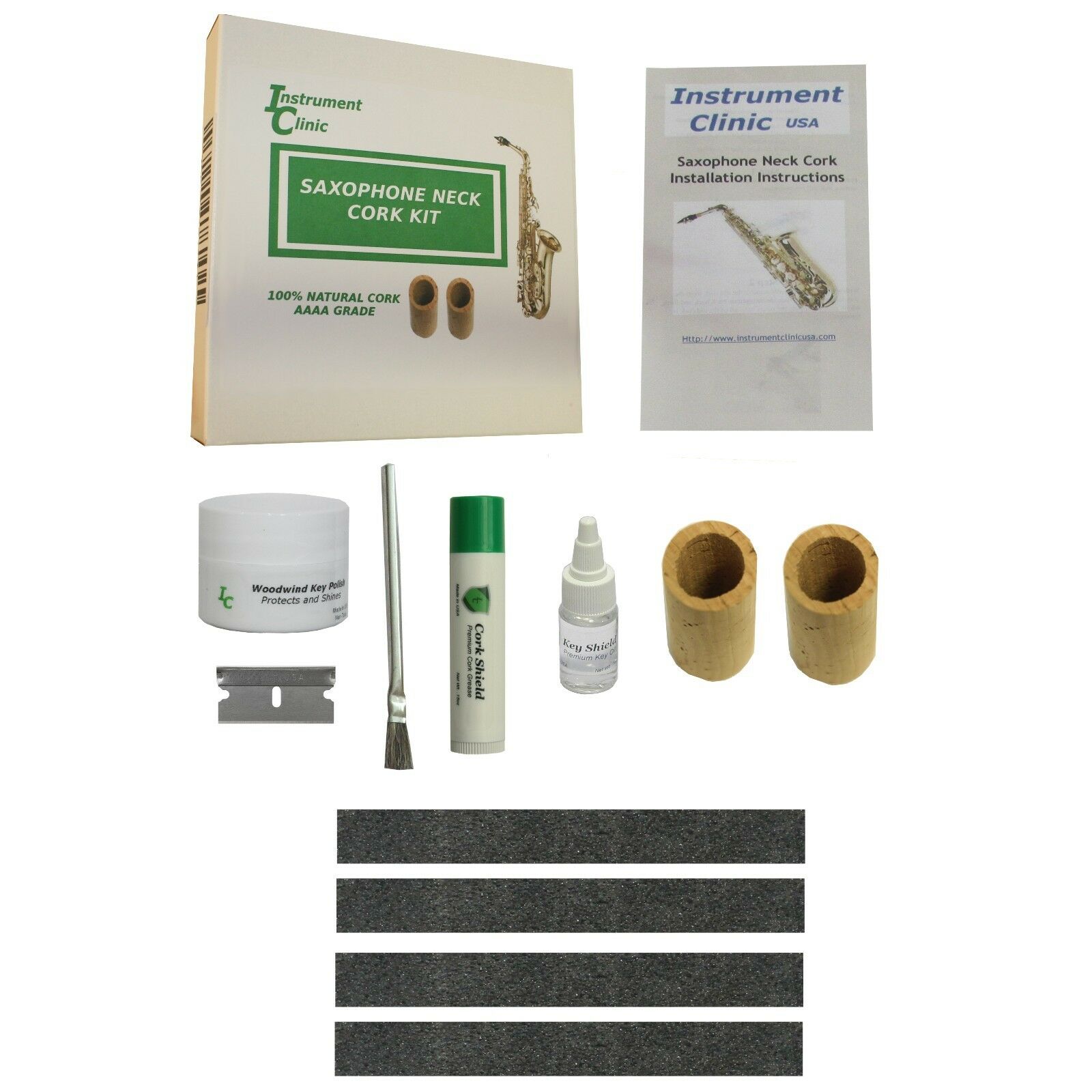 Ic Alto Saxophone Natural Neck Cork Kit, Seamless, Maintenance Items